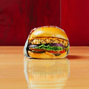 Fresh sustainable burger