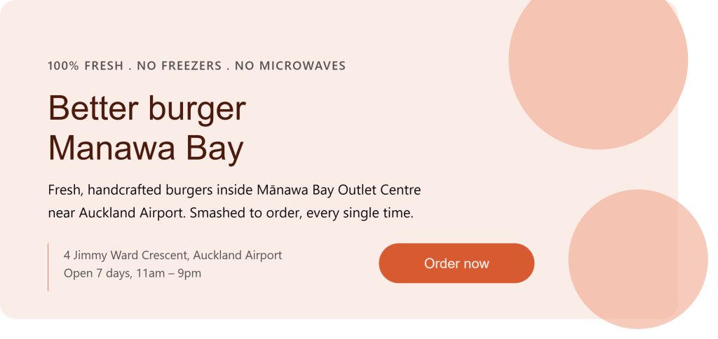 Better Burger Manawa Bay